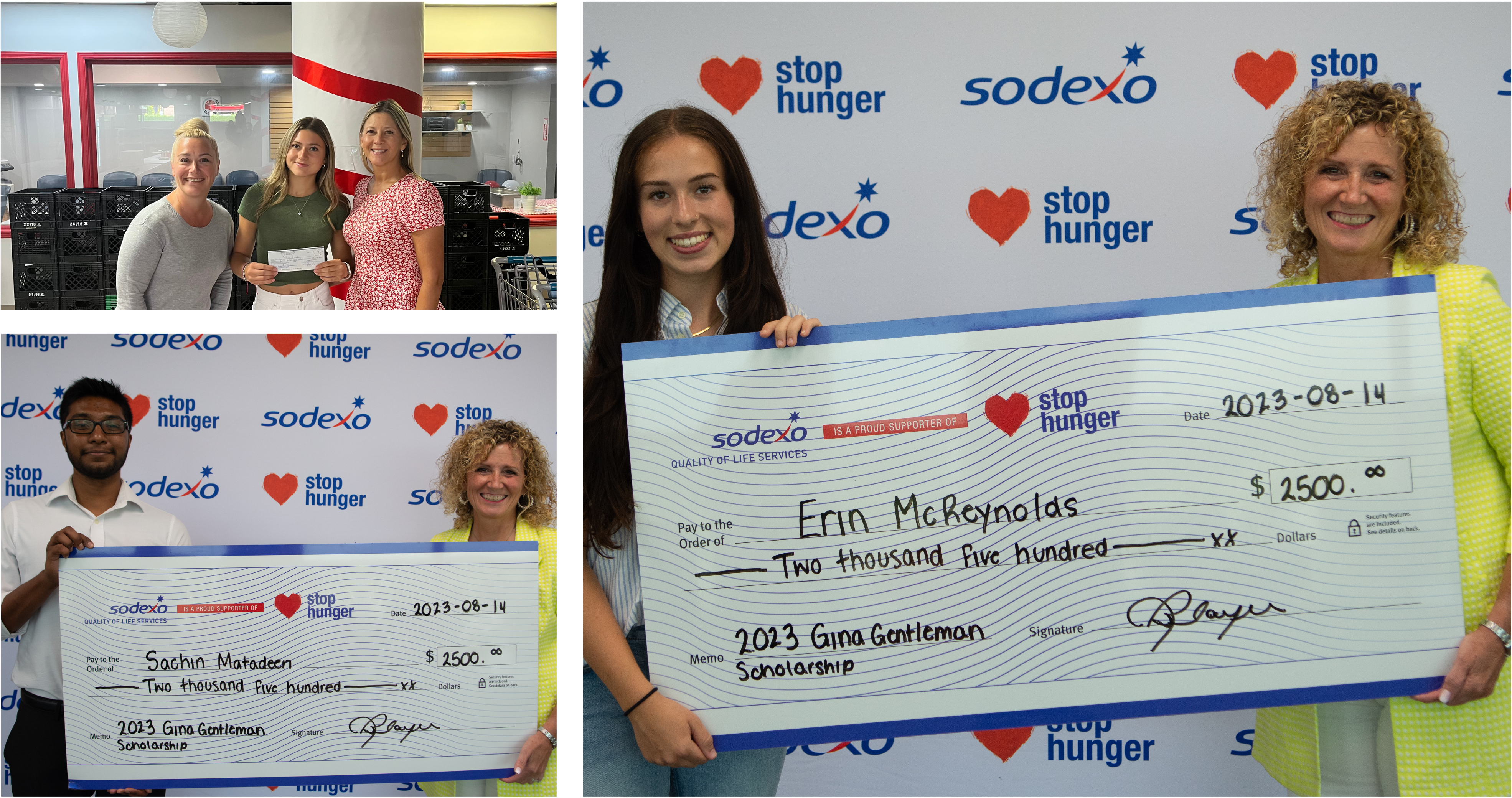Erin, Olivia et Sachin : les lauréats inspirants de la bourse Gina Gentleman de Stop Hunger 2023