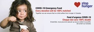Vous pouvez toujours contribuer à notre fonds d'urgence COVID-19 de Stop Hunger